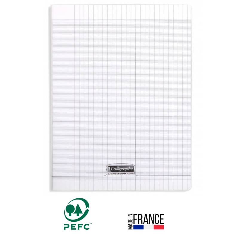 Cahier Piqûre CALLIGRAPHE 96 Pages 90 Gr Seyès 24x 32 cm - transparent