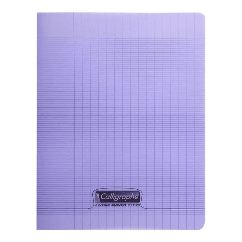 Cahier Piqûre CALLIGRAPHE 96 Pages 90 Gr Seyès 24x32 cm - Violet