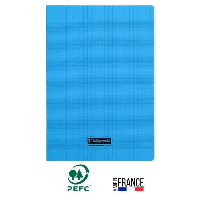 Cahier Piqûre CALLIGRAPHE 96 Pages 90Gr Seyès 21x29.7 cm - Bleu