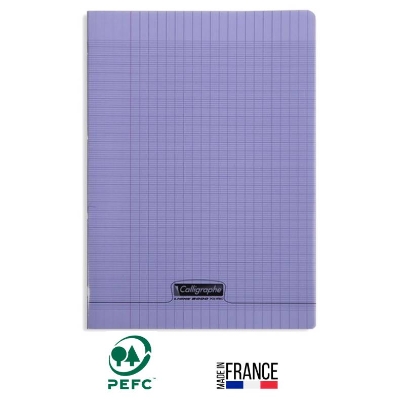 Cahier Piqûre CALLIGRAPHE 96 Pages 90Gr Seyès 21x29.7 cm - Violet