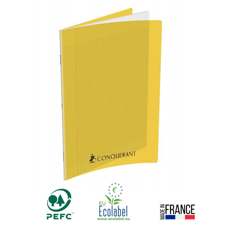 Cahier Piqûre CONQUERANT 192 Pages 70 Gr Seyès 24x32 cm - Jaune