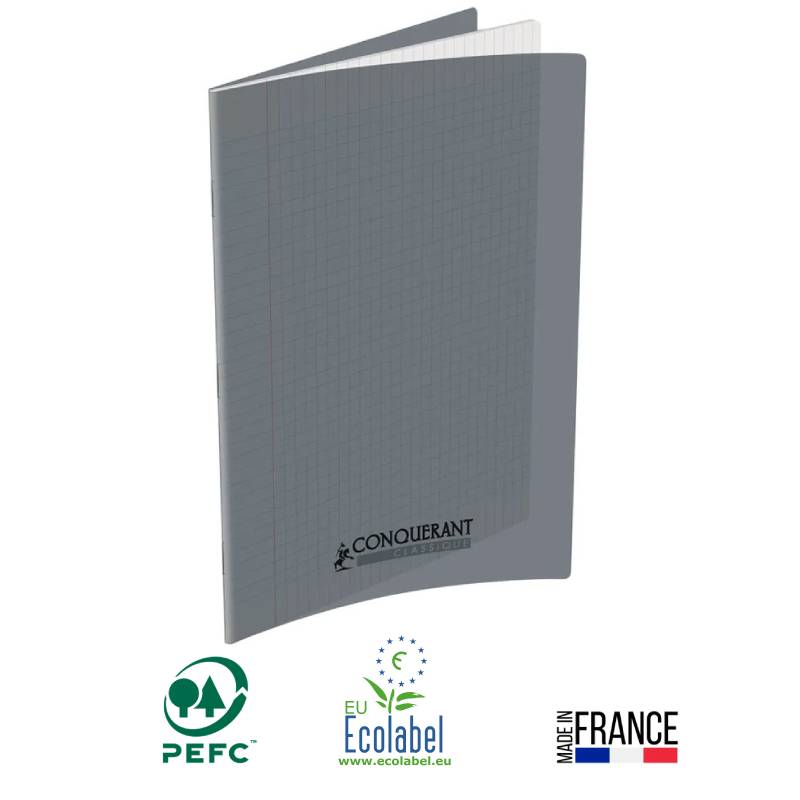 Cahier Piqûre CONQUERANT 96 Pages 90 Gr Seyès 21x29,7 cm - Gris