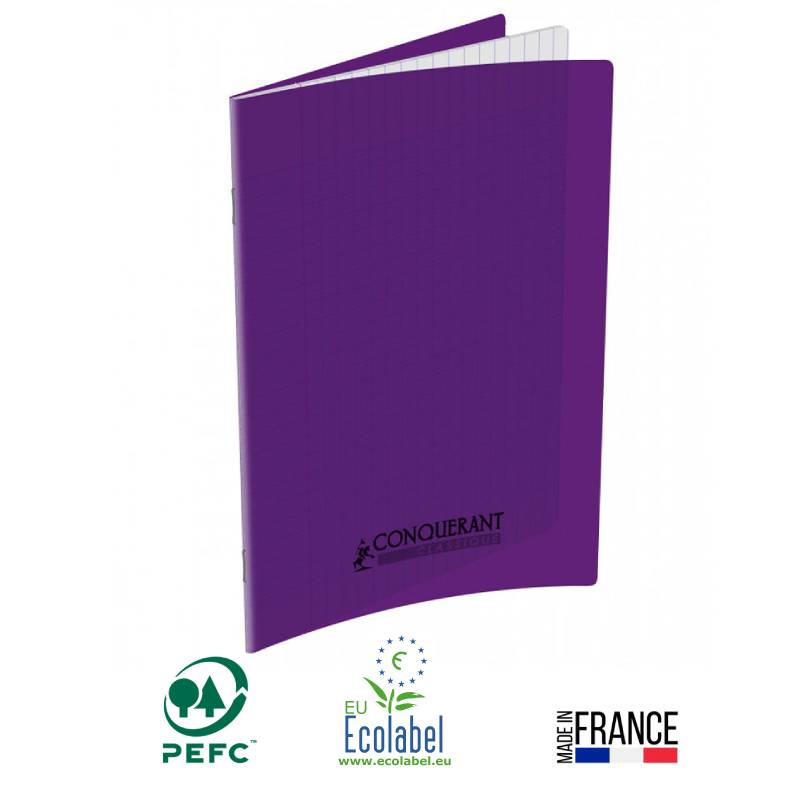 Cahier Piqûre CONQUERANT 96 Pages Seyès 90gr 17x22 cm - Violet