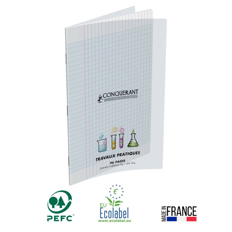 Cahier Travaux Pratique CONQUERANT 96 Pages 90Gr / 120Gr Seyès 21x29.7 cm