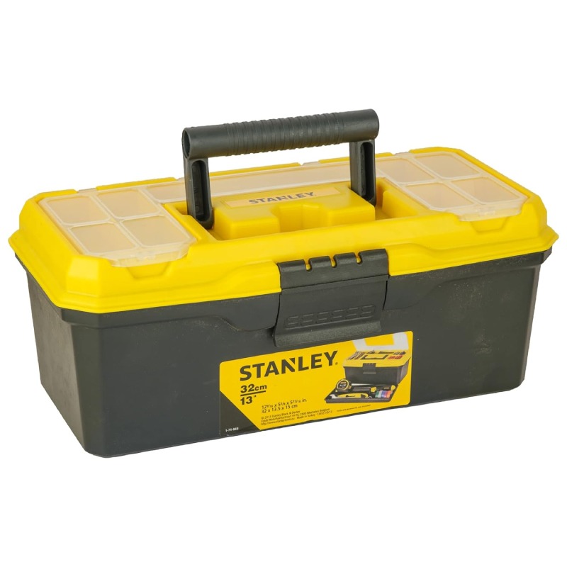 CAISSE A OUTILS STANLEY PLAST 13" - NOIR & JAUNE