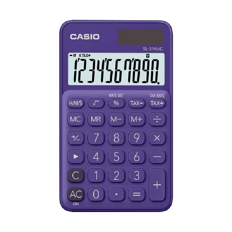 Calculatrice CASIO Simple 10 Chiffres Avec Etui - Mauve