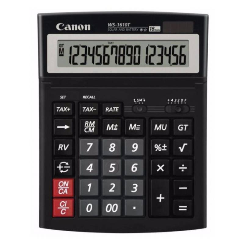 Calculatrice de bureau Canon ws-1610t-hb - Noir