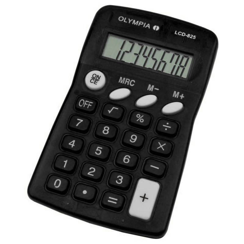 Calculatrice De Poche OLYMPIA LCD825 - Noir