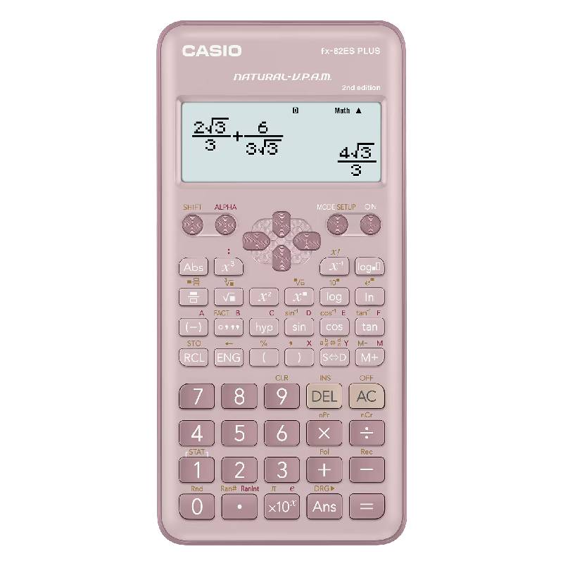 Calculatrice Scientifique CASIO 252 Fonctions Affichage naturels - Rose