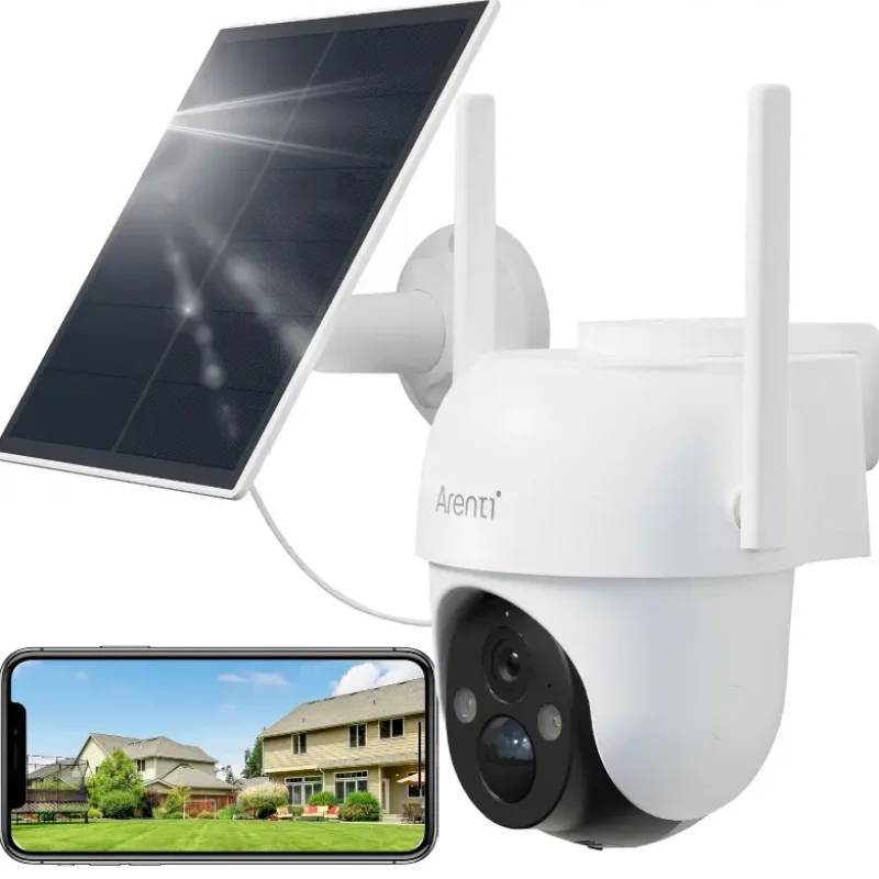 Caméra de Surveillance 2.4 GHz Rechargeable avec Panneau Solaire - GO2T-KIT2
