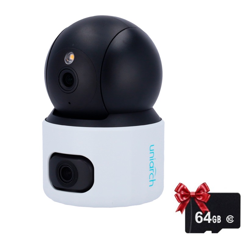 Caméra de Surveillance Interne 3MP panoramique UNIVIEW Double Lent