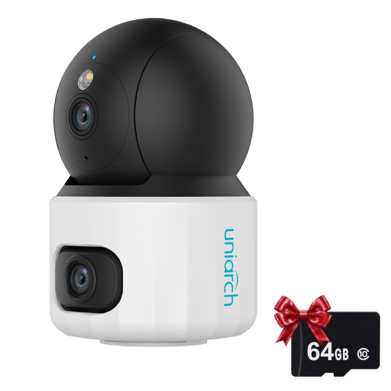 Caméra de Surveillance Interne 5MP panoramique UNIVIEW Double Lent