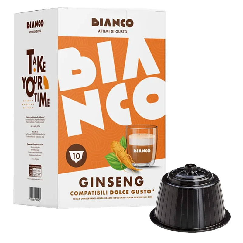 Paquet De 10 Capsules BIANCO GINSENG Compatible DOLCE GUSTO