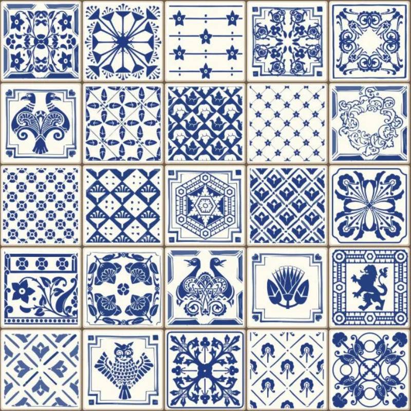 Carreaux Boss Tape En PVC 30 x 30 cm - Indigo