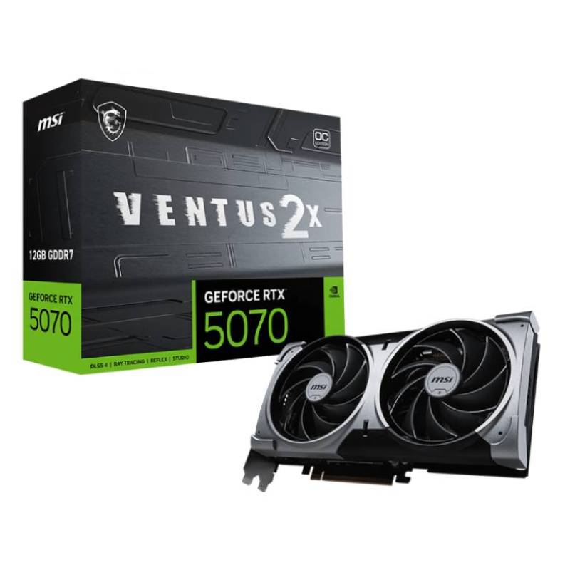 Carte Graphique Gamer MSI GeForce RTX 5070 12G VENTUS 2X OC