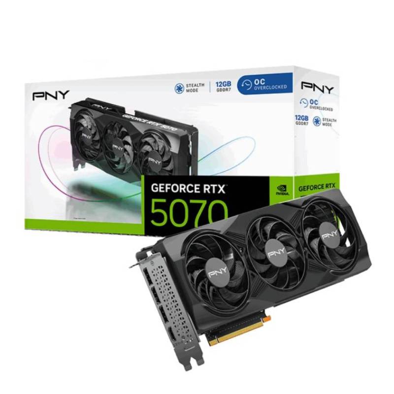 Carte Graphique PNY GeForce RTX 5070 12Go OC Triple Fan