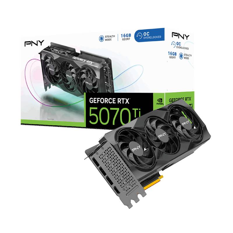 Carte Graphique PNY GeForce RTX 5070TI 16Go OC Triple Fan