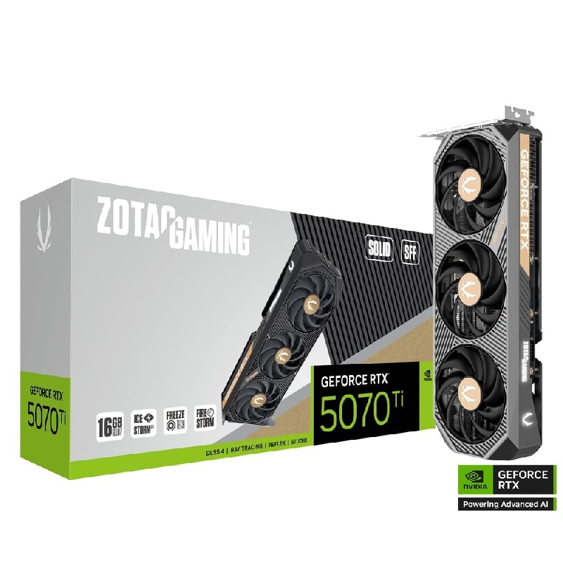 Carte Graphique ZOTAC Gaming GeForce RTX 5070 Ti SOLID SFF