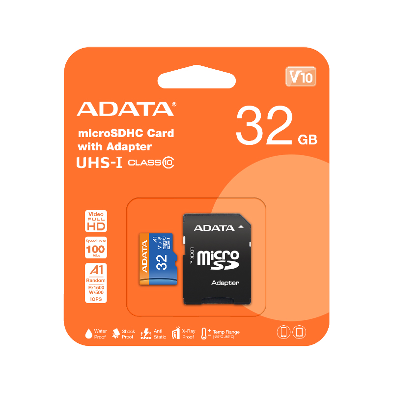 Carte Mémoire ADATA 32Go Class 10 Micro SDHC avec Adaptateur