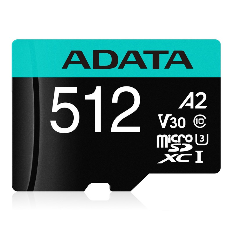 Carte Mémoire ADATA 512 GB Micro SDXC Class 10 avec Adaptateur