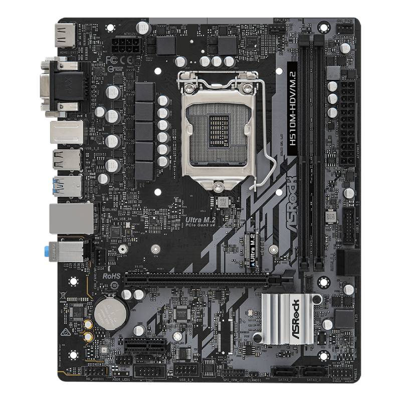 CARTE MERE ASROCK H510M-HDV/M.2 Micro ATX LGA 1200 64 Go