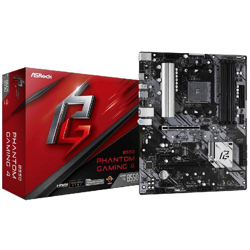 Carte Mère ASROCK Pro B550 Phantom Gaming 4 (90-MXBCY0-A0UAYZ)