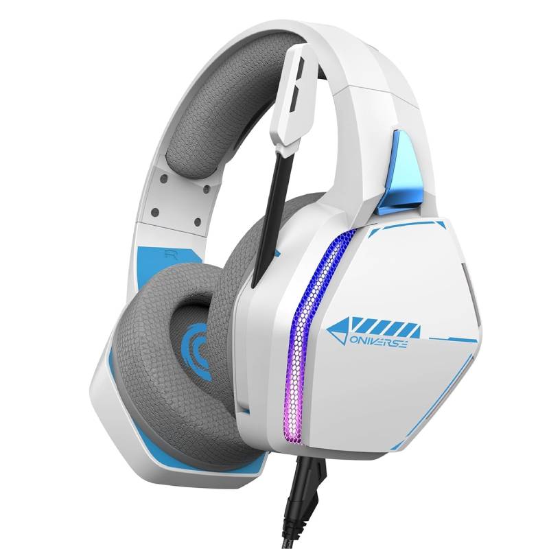 Casque Filaire Gaming ONIVERSE NEBULA LED - Blanc