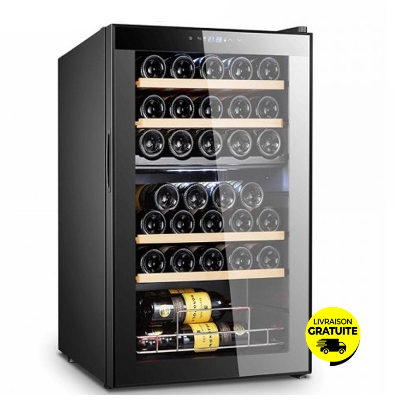 Cave à Vin 33 Bouteilles LIVOO GS146 - Noir