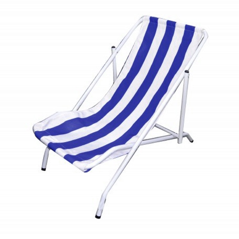 Chaise Longue ROYAL HOME Sans Coussin - Blanc&Bleu