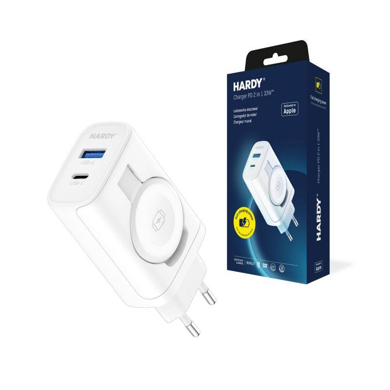 Chargeur secteur Ibustif Hardy 2en1 33W avec 2 ports - Blanc