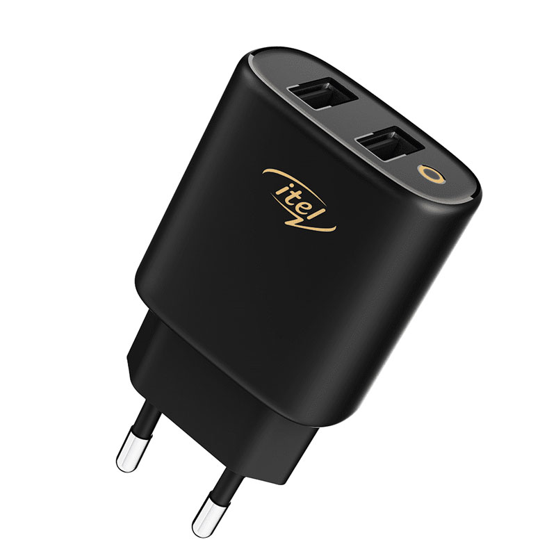 Chargeur ITEL ICW 101EC 10W 2 Ports USB 2.0 - Noir