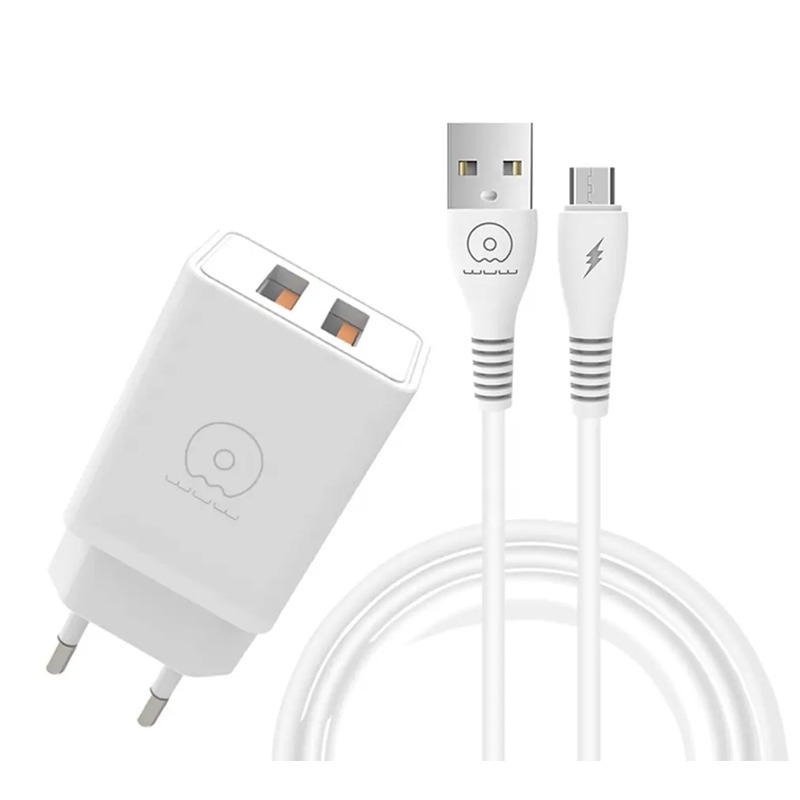 Chargeur WUW T55 3.1A Micro - Blanc