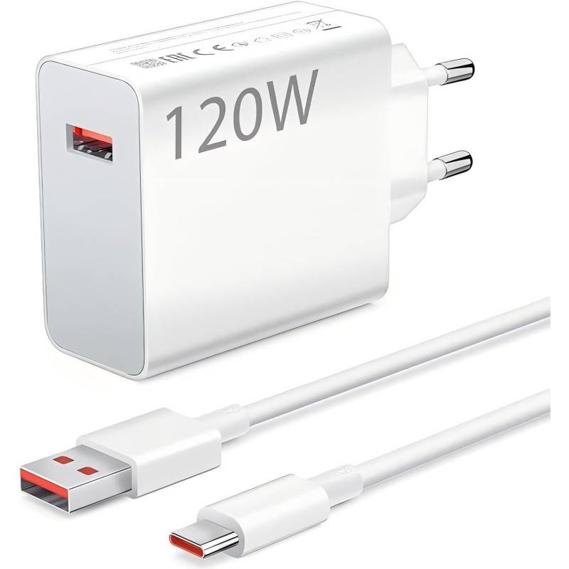 Chargeur Xiaomi Ultra-Rapide 120W Avec Câble USB-C vers USB-C