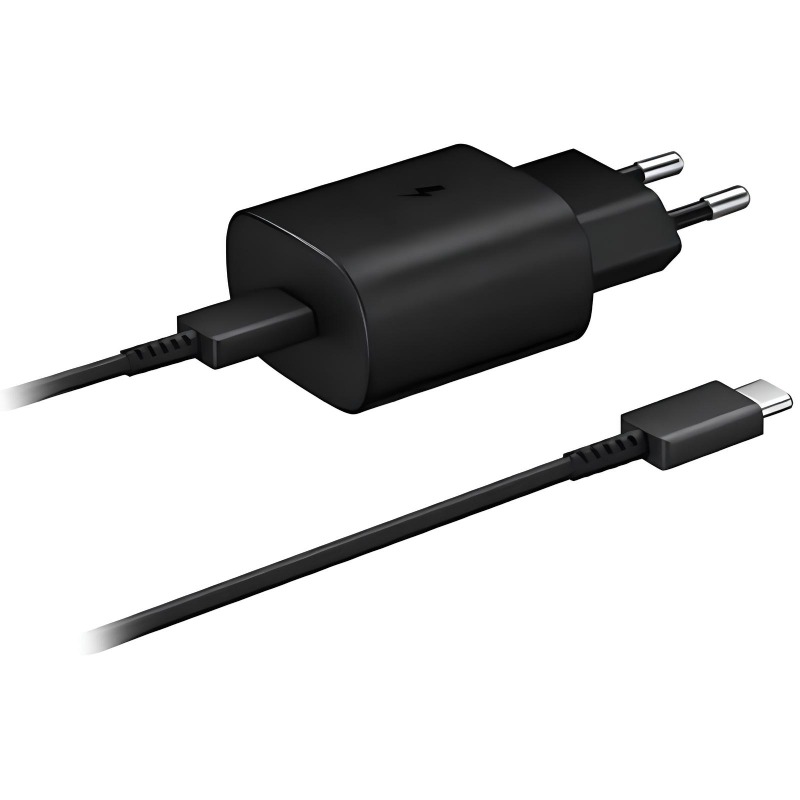 Chargeur SAMSUNG EP-TA800NBEGEN 25W Port Type C Avec Cable - Noir