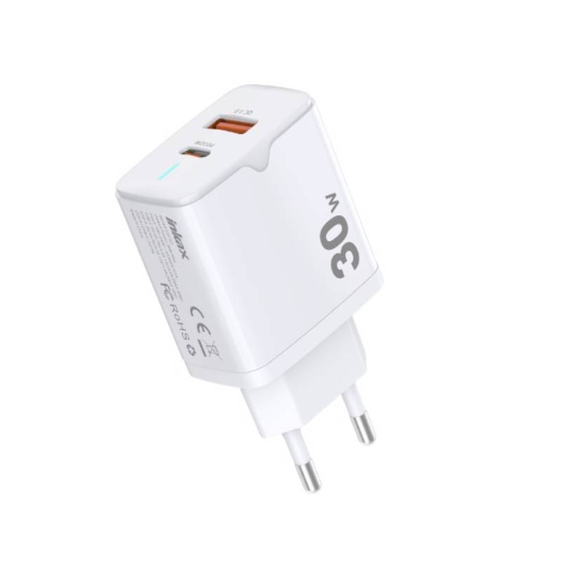 Chargeur Smartphone INKAX Rapide 30W Double Port USB/Type‑C