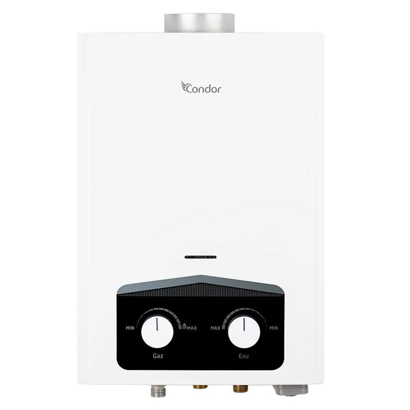 Chauffe Bain 10 Litres CONDOR CCG-P410-GN Gaz Naturel - Blanc