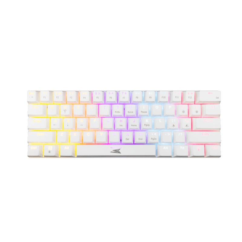 Clavier Gamer Filaire BARACUDA BGK-03221 Dolphin Blue Switch – Blanc