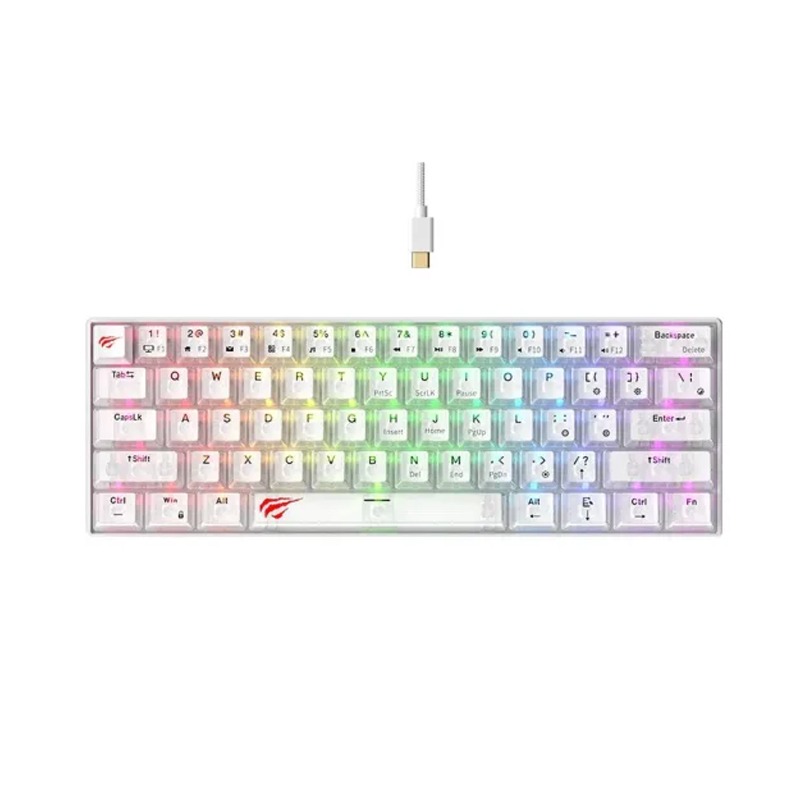 Clavier Gamer Filaire HAVIT KB903L RGB BACKLIT - Blanc