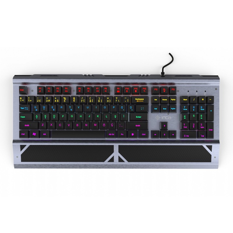 Clavier Gamer Filaire INCA IKG-444 Mécanique Interrupteur Bleu RGB - Noir