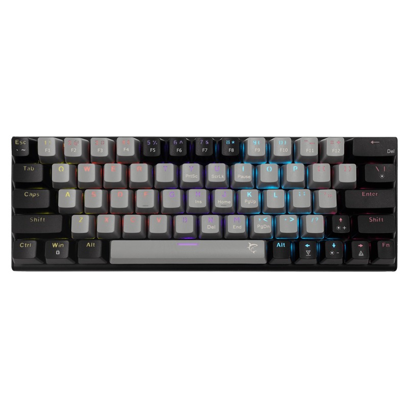 Clavier Gamer Filaire WHITE SHARK WAKIZASHI 2 US Gris/Noir - Interrupteurs Rouge