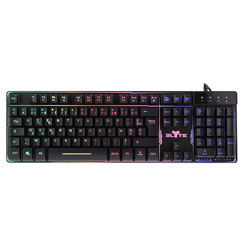 Clavier Gamer Semi-Mécanique ELYTE KY-100 Anti-Ghosting - Noir