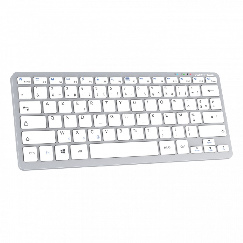 Clavier Sans Fil ADVANCE Smartkeys Plus CLA-BT230FR - Gris et Blanc