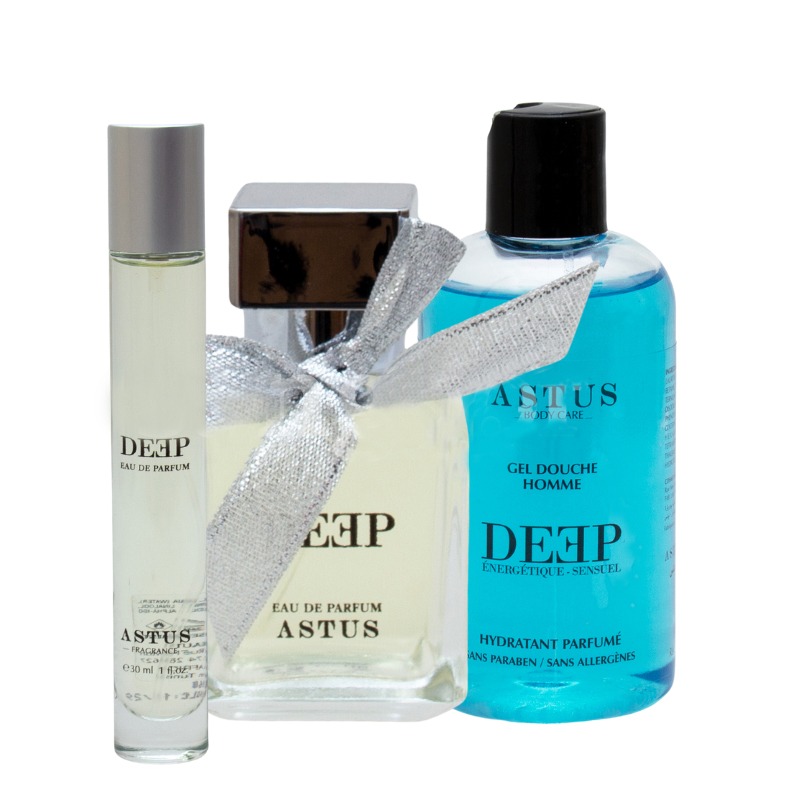Coffret Homme ASTUS DEEP 2 Eaux de Parfum + Gel Douche