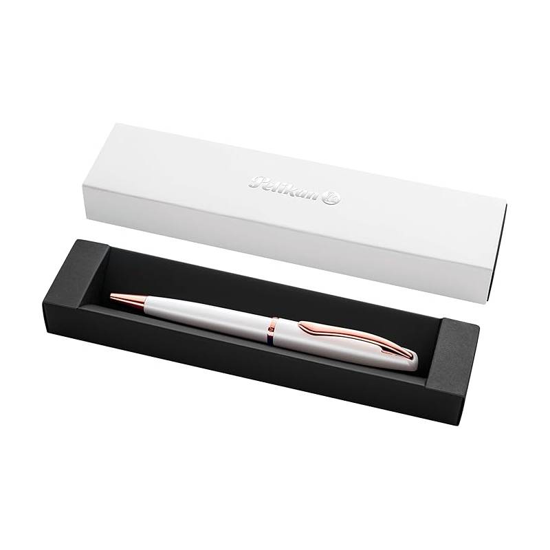 Coffret Stylo à Bille PELIKAN Jazz Noble - Blanc Perle