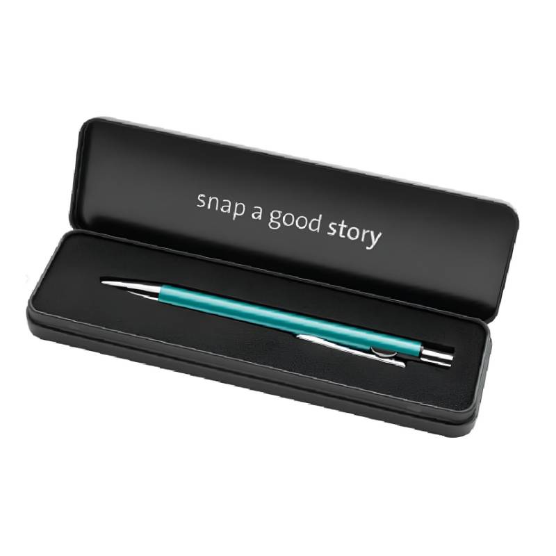 Coffret Stylo à Bille PELIKAN Snap Metallic - Turquoise