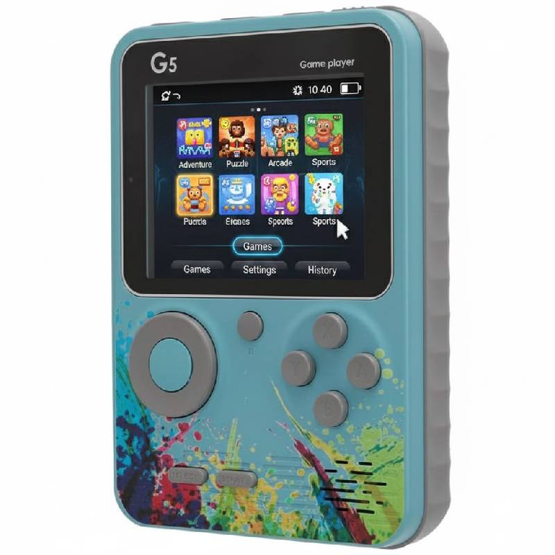 Console De Jeu G5 Pour Enfants 500 Jeux intégrés - Bleu