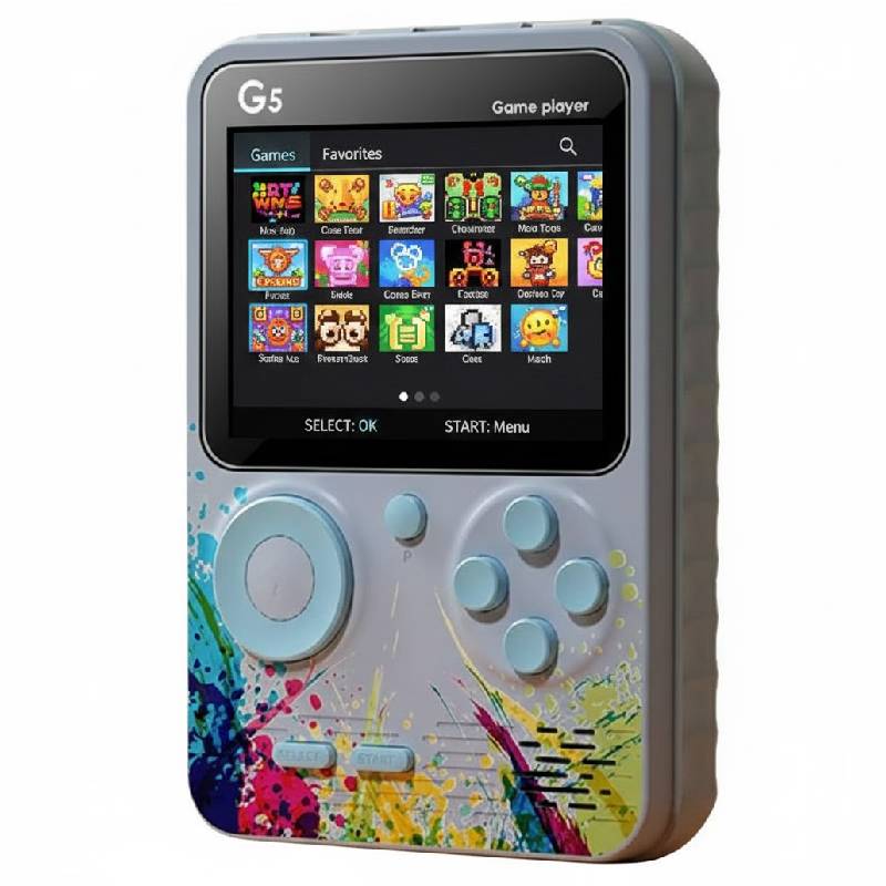 Console De Jeu G5 Pour Enfants 500 Jeux intégrés - Gris