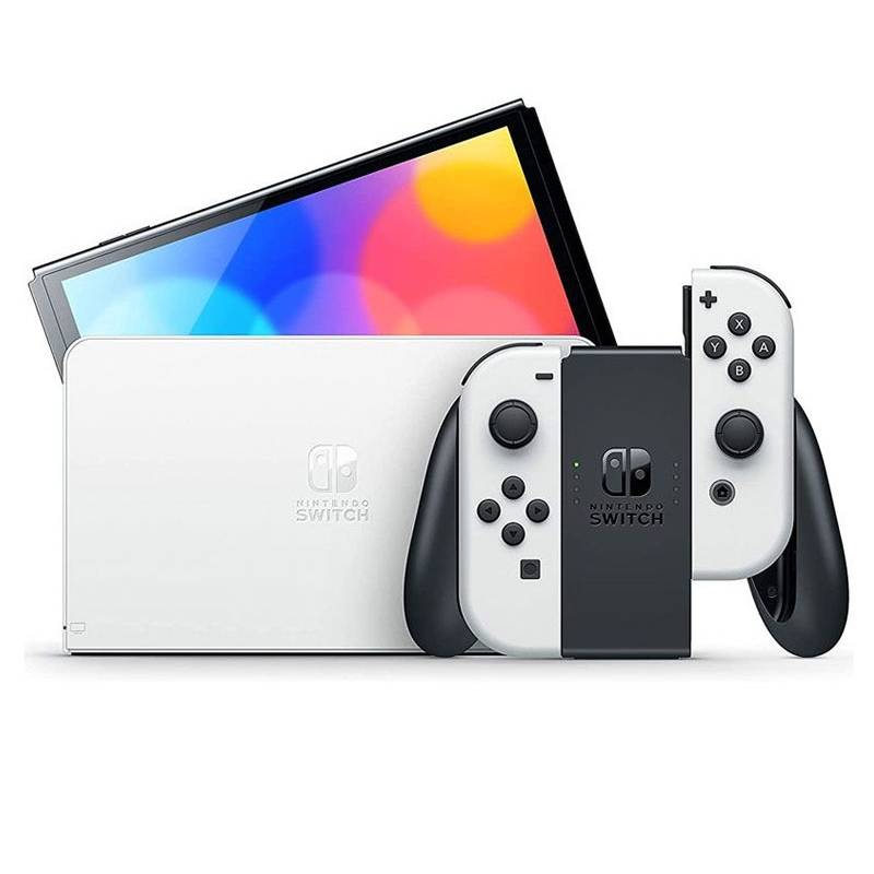 Console de Jeux NINTENDO Switch OLED Blanche + Mario Kart 8 Deluxe