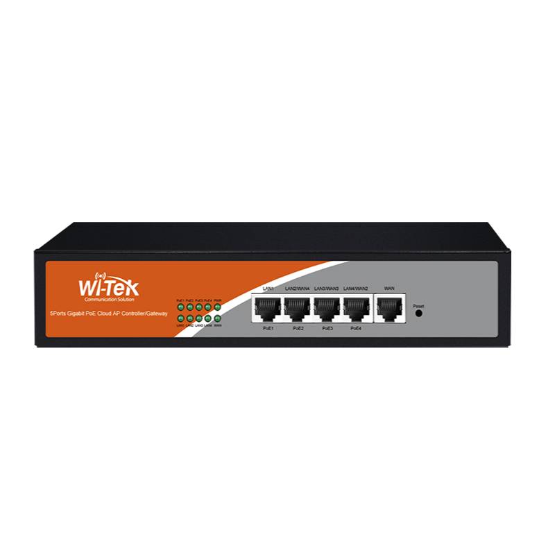 Contrôleur WiFi WITEK WI-AC105P 5 Ports Gigabit (1xWAN + 3xWAN/LAN + 1xLAN)