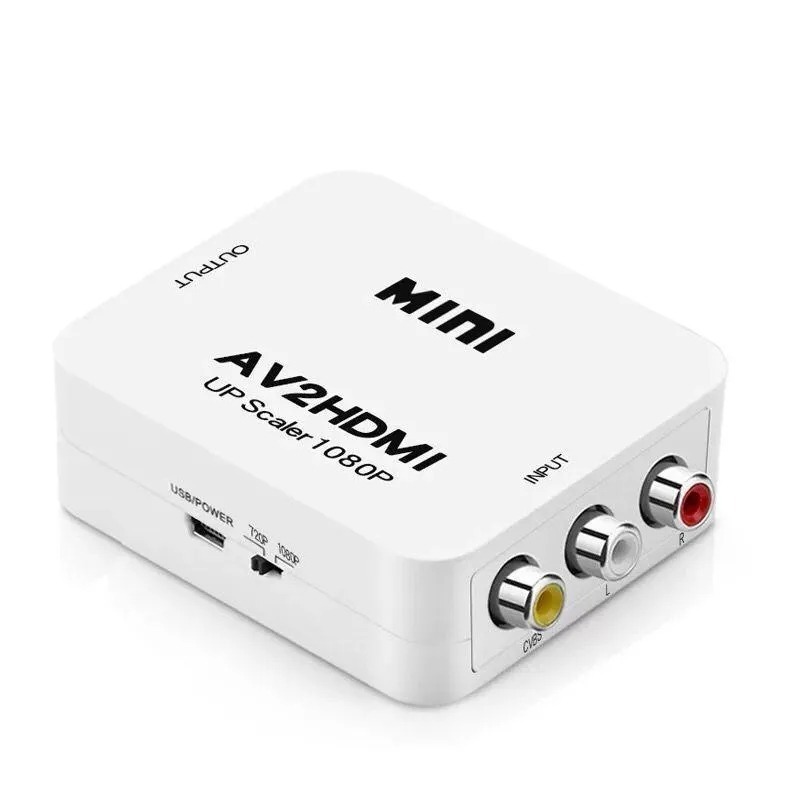 Convertisseur RCA Vers HDMI + Micro-USB - Blanc